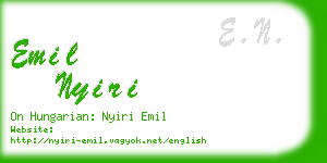 emil nyiri business card